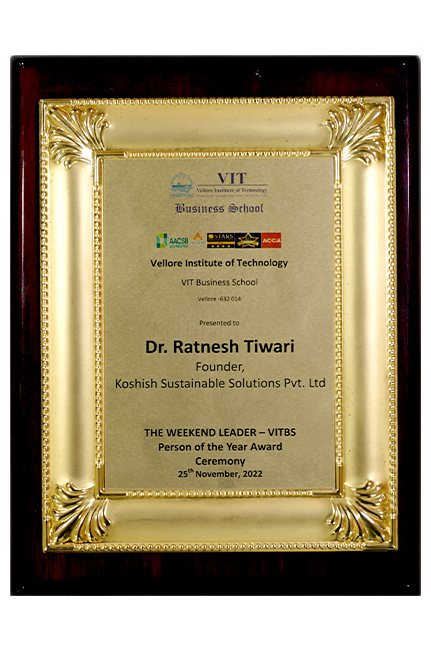 Weekend Leader – VITBS Person of the Year Award