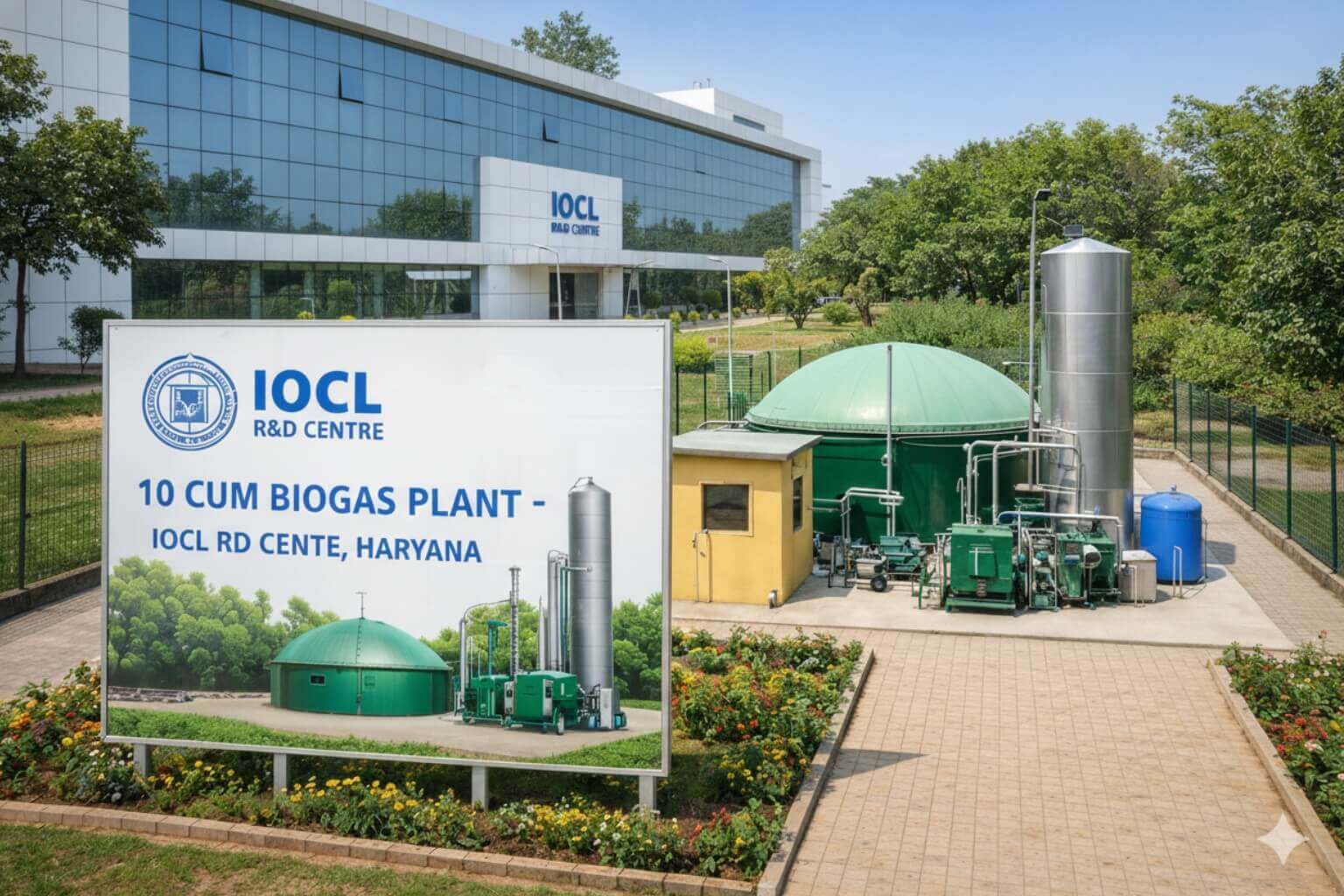10 Cum Biogas Plant IOCL R&D Centre Haryana