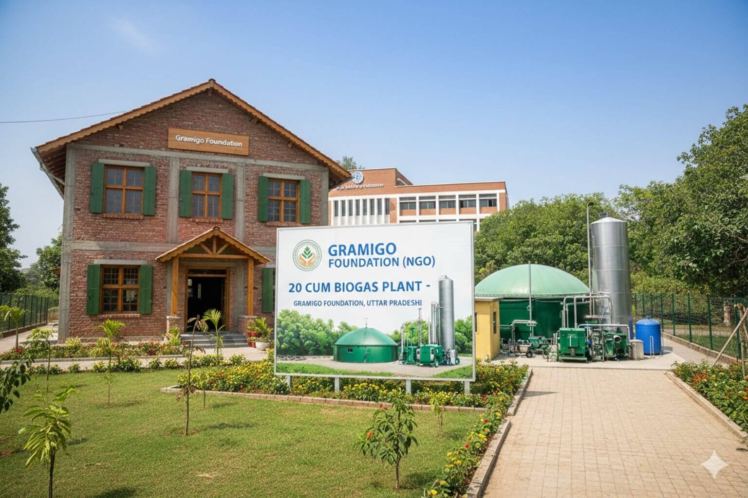 20 Cum Biogas Plant Gramigo Foundation (NGO) Uttar Pradesh