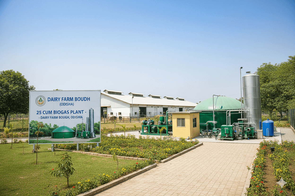 25Cum Biogas Plant Dairy Farm Boudh Odisha