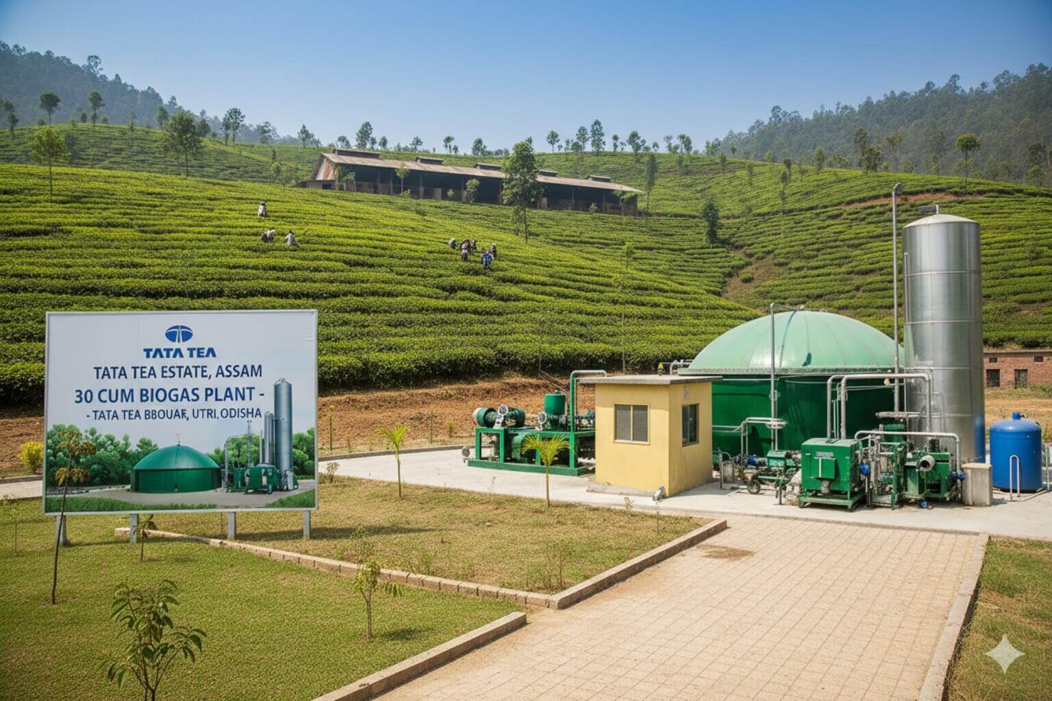 30 Cum Biogas Plant Tata Tea Estate Assam