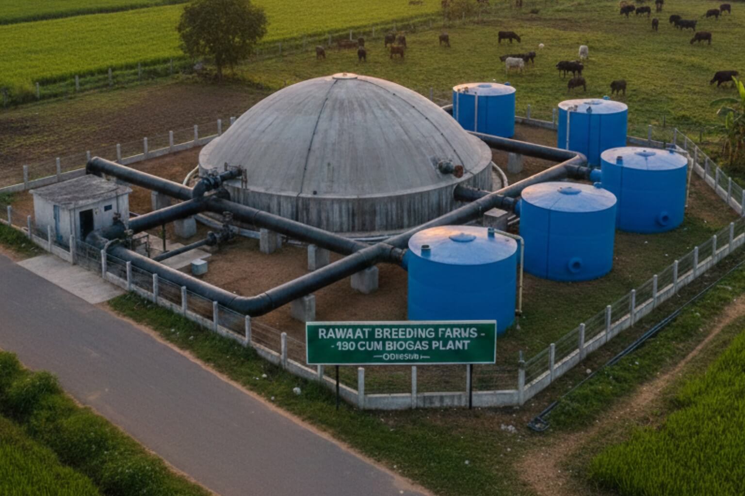 Rawat Breeding Farms, Dehradun, 150 CUM Biogas Plant