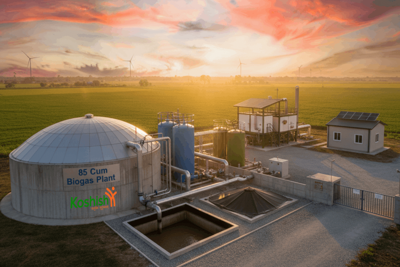 85 Cum Biogas Plant