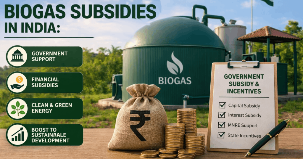 Biogas Subsidies in India: Government Subsidies and Incentives for Biogas Projects