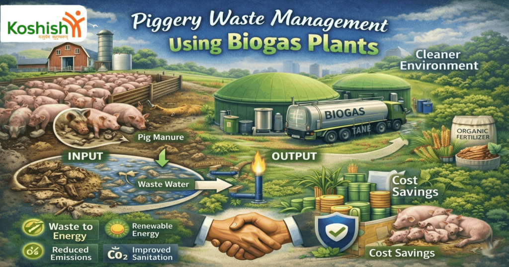 Piggery Waste Management Using Biogas Plants