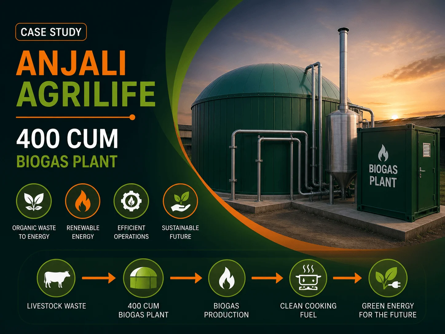 400 CUM Biogas Plant