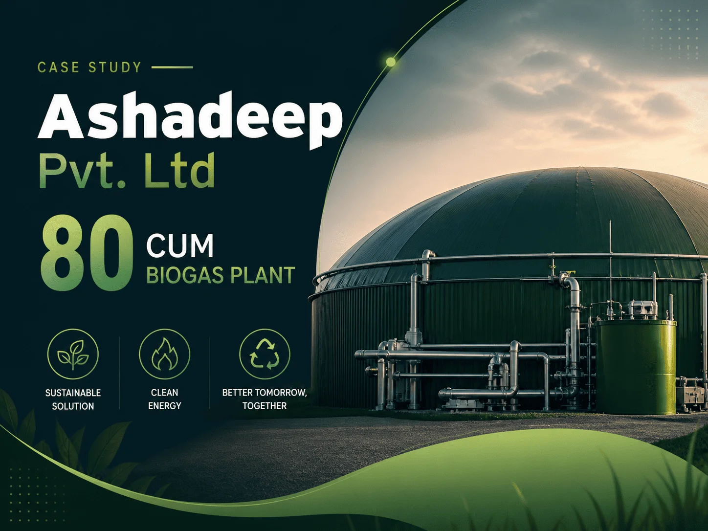 80 CUM Biogas Plant