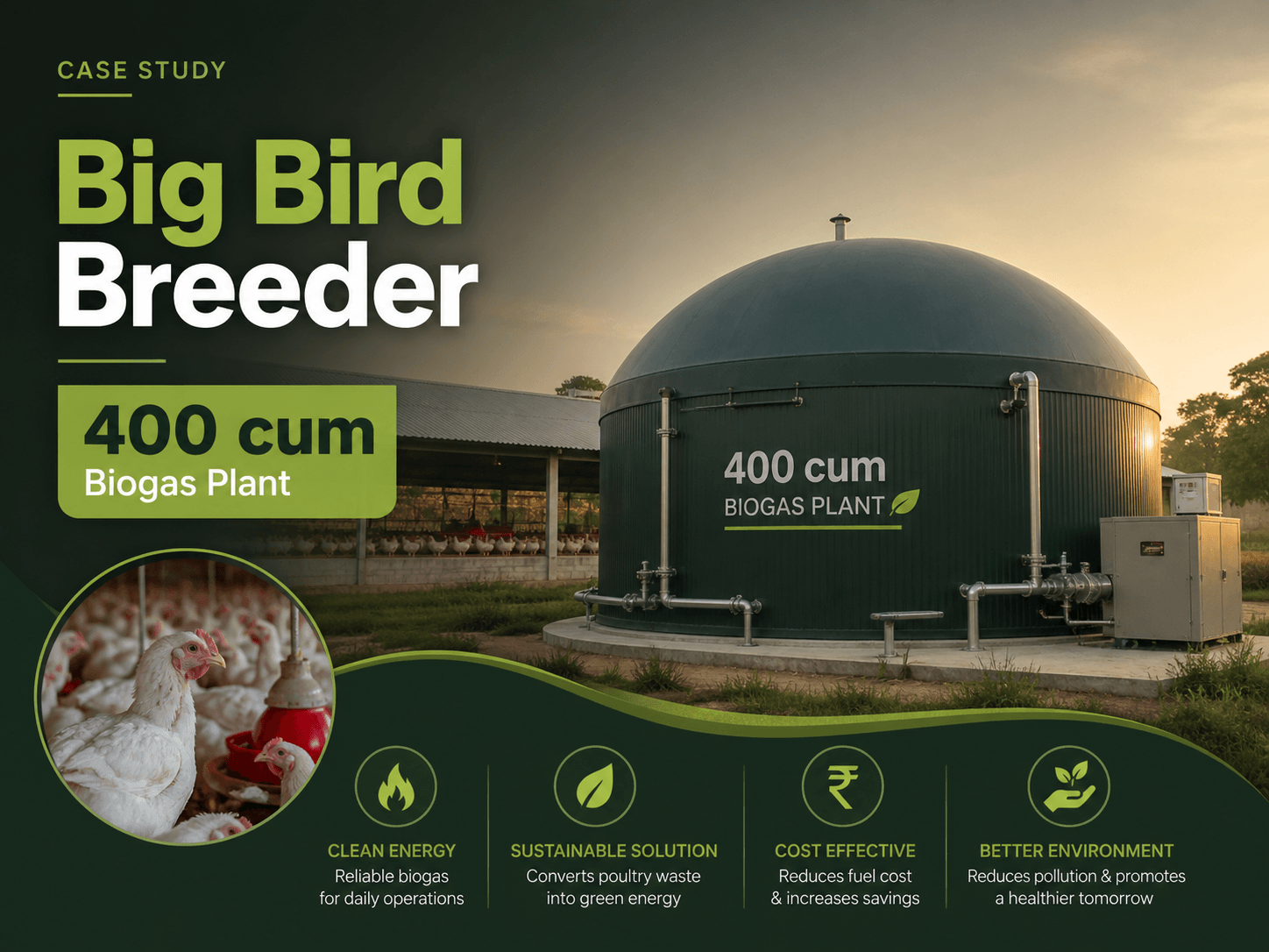 400 CUM Biogas Plant