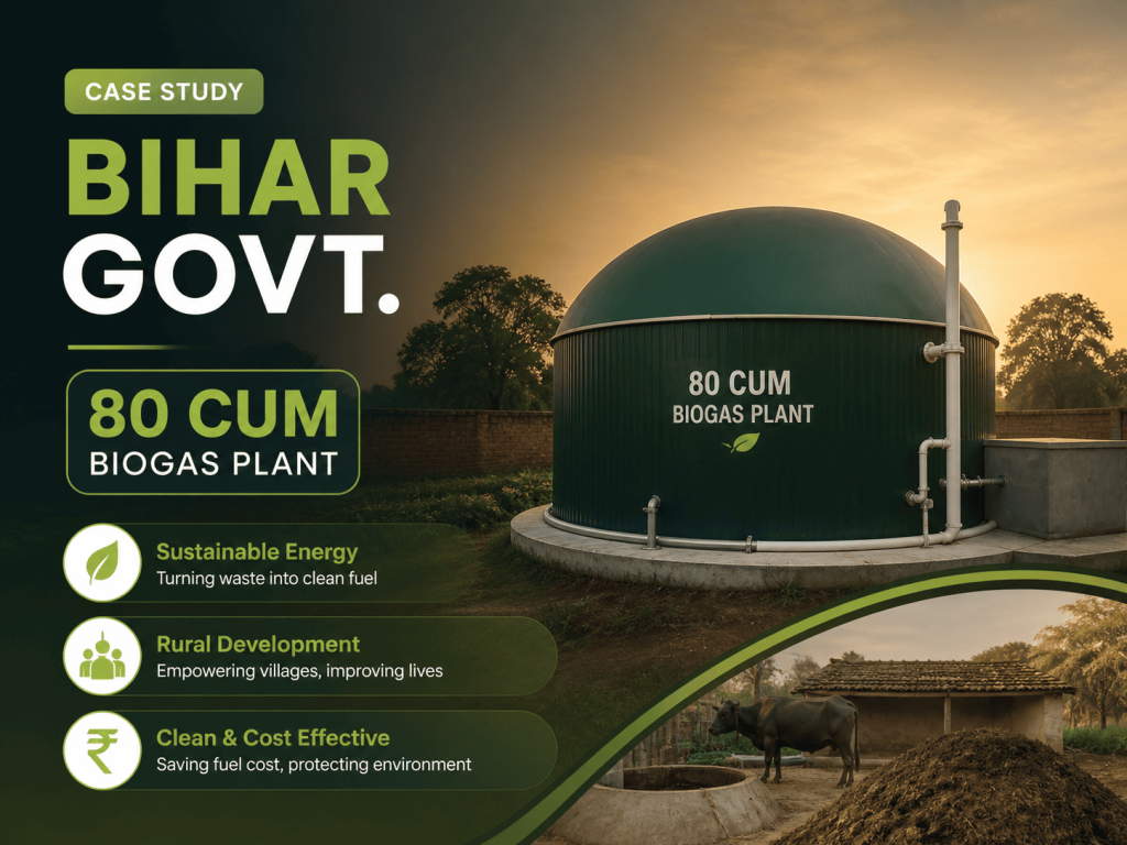80 CUM Commercial Biogas Plant