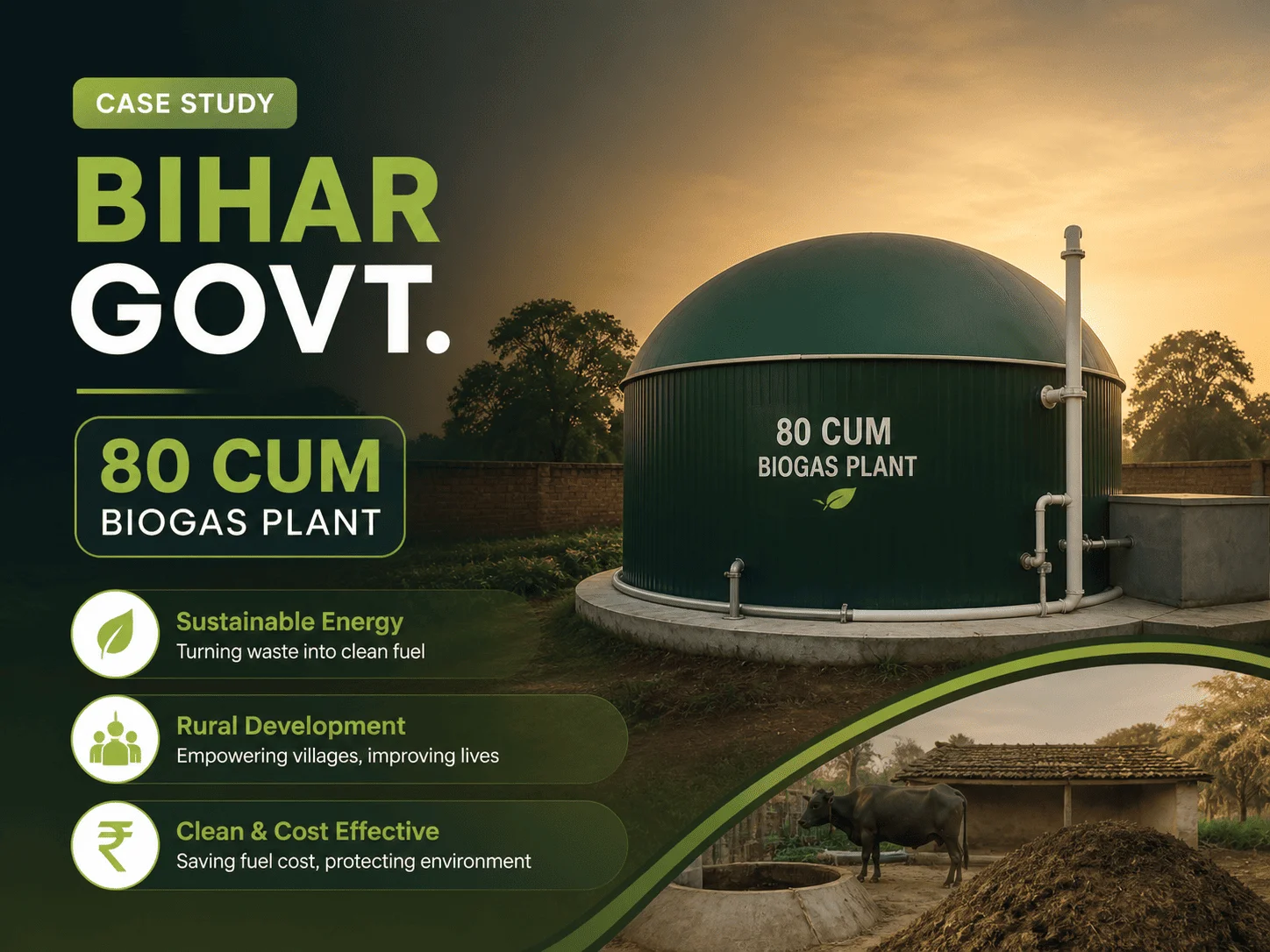 80 CUM Biogas Plant