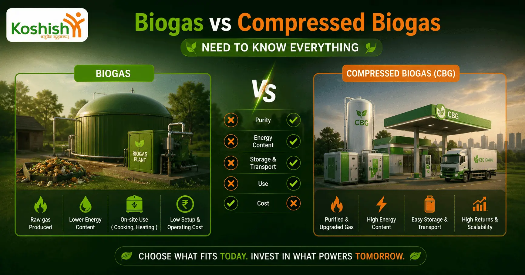 Biogas vs Compressed Biogas: Need to Know Everything