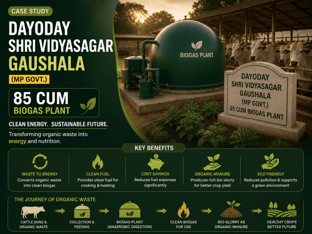 85 CUM biogas plant
