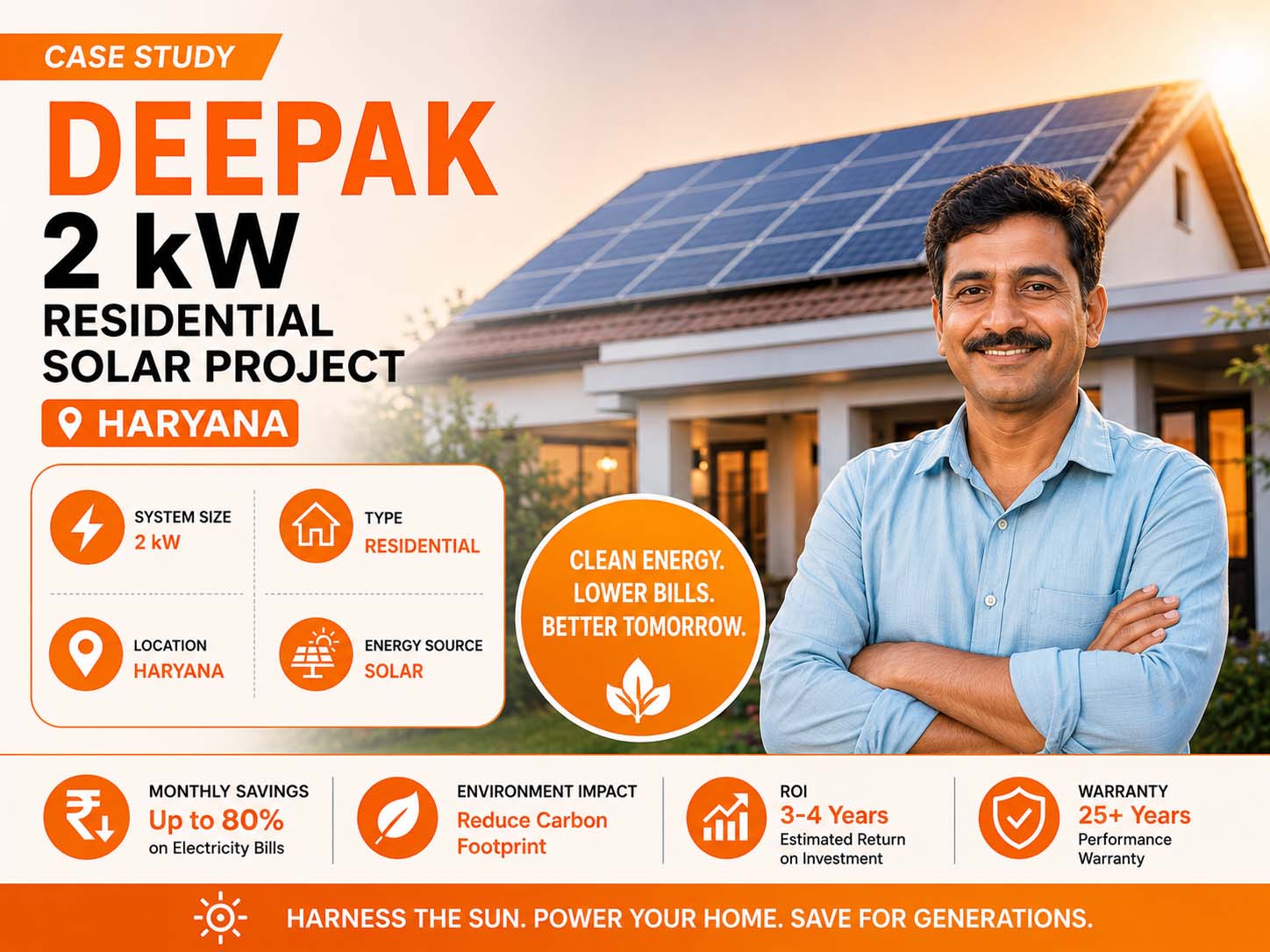 2KW solar plant