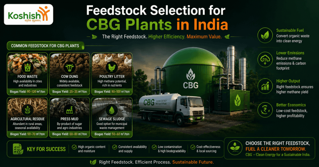 Feedstock Selection for CBG Plants in India
