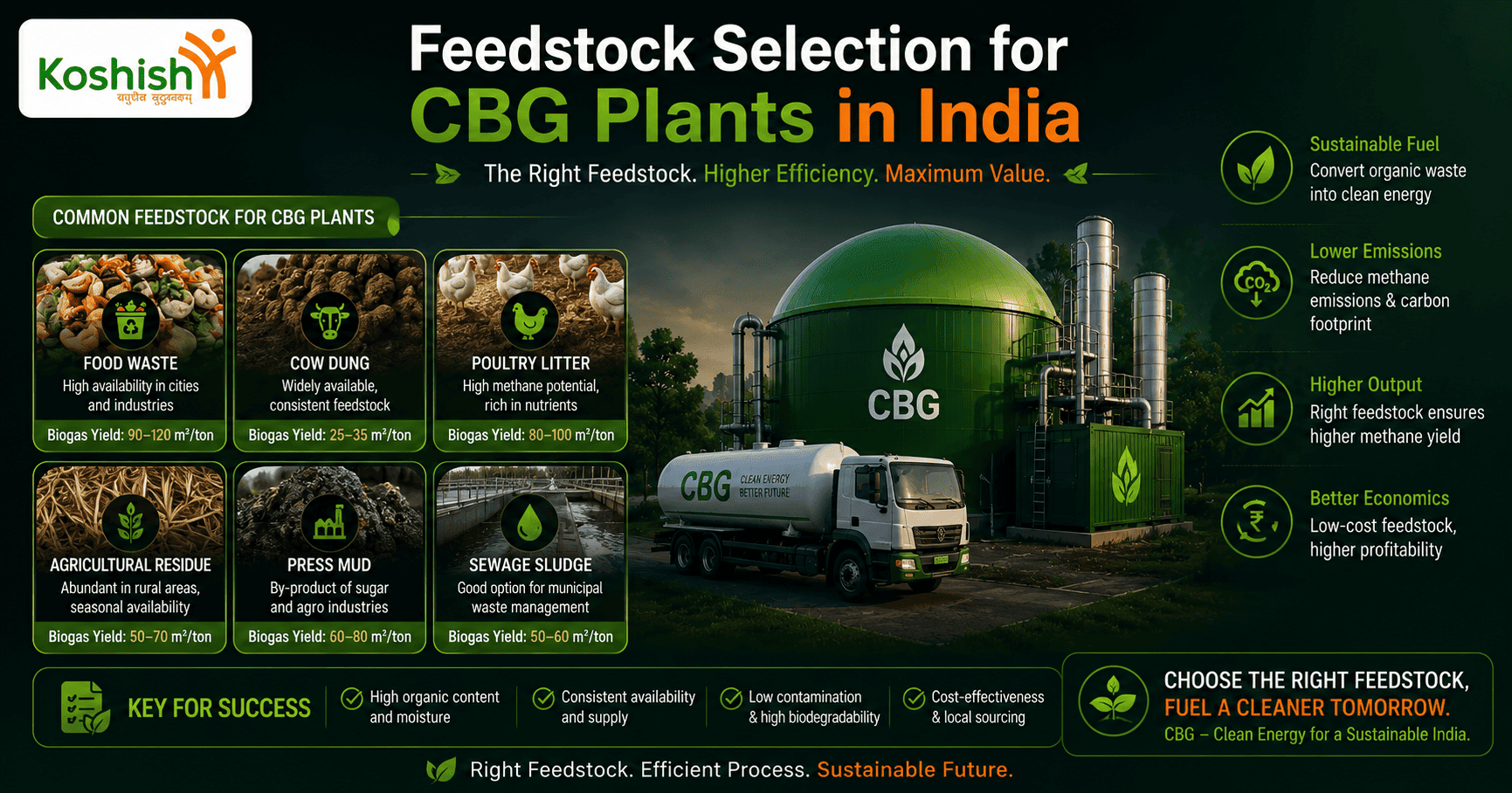 Feedstock Selection for CBG Plants in India
