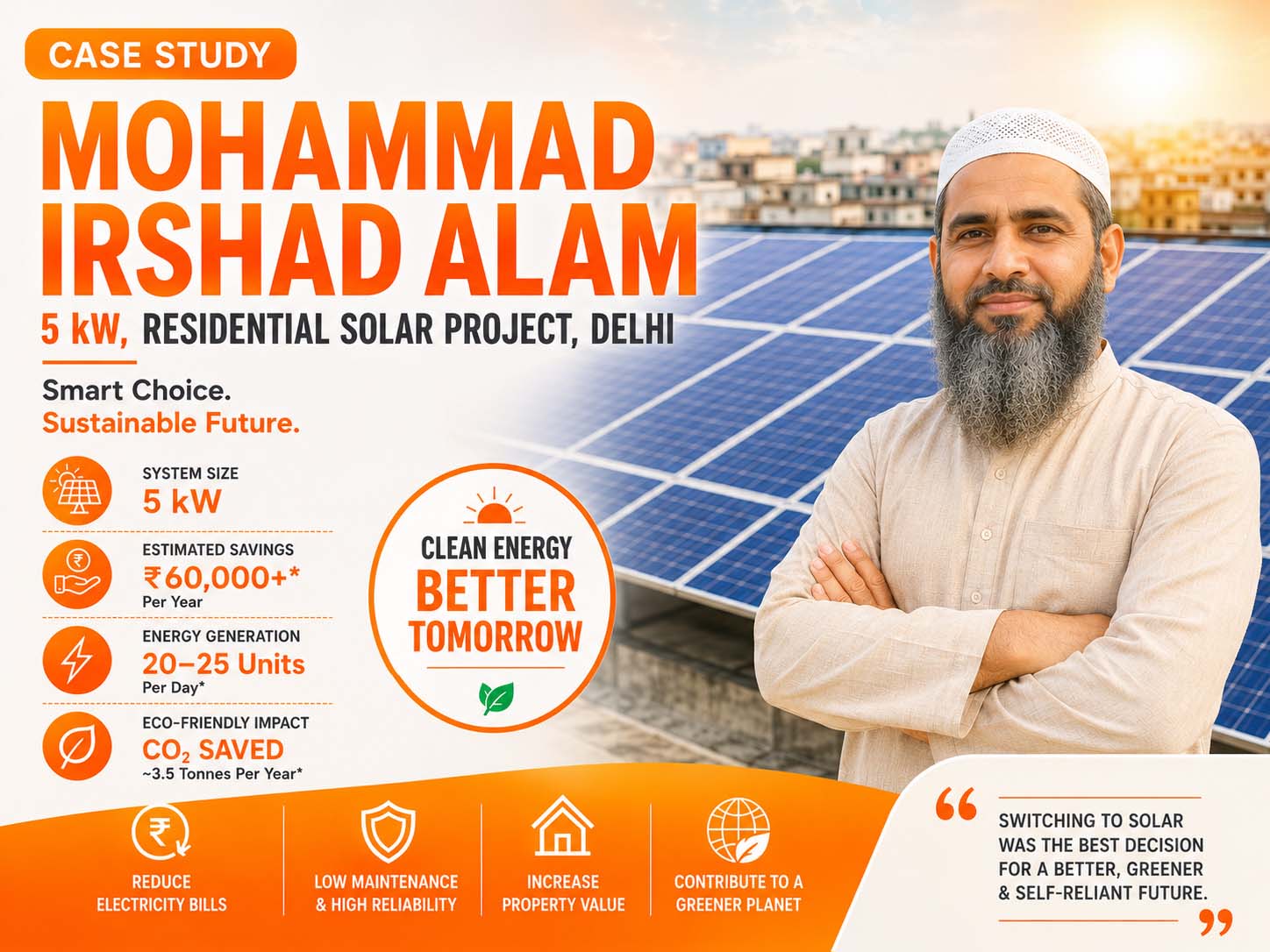 5 kW, Solar plant