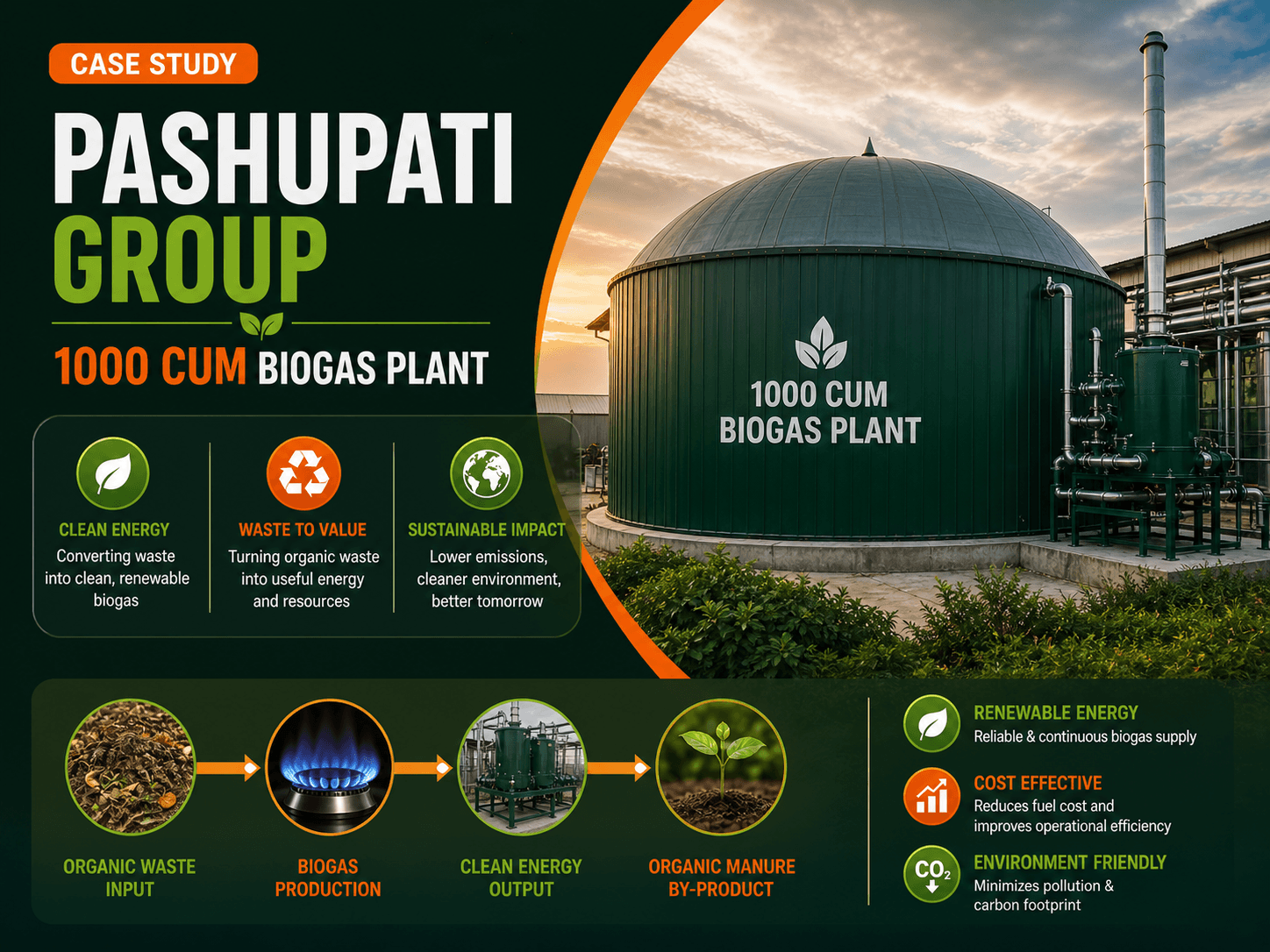 1000 CUM Biogas Plant