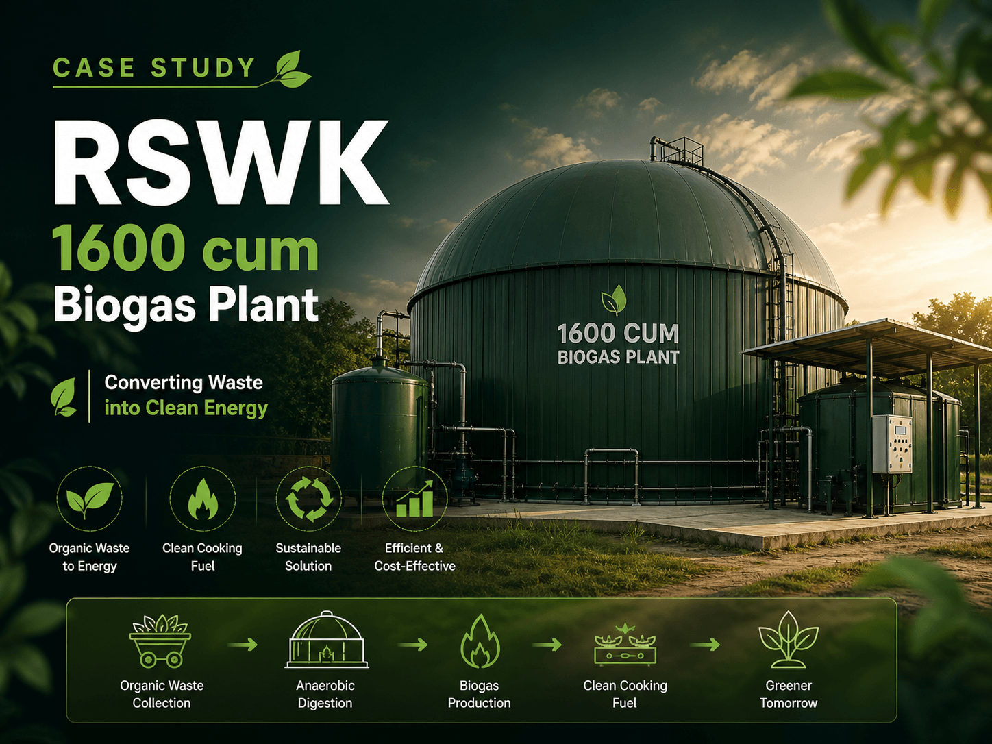 1,600 CUM Biogas Plant