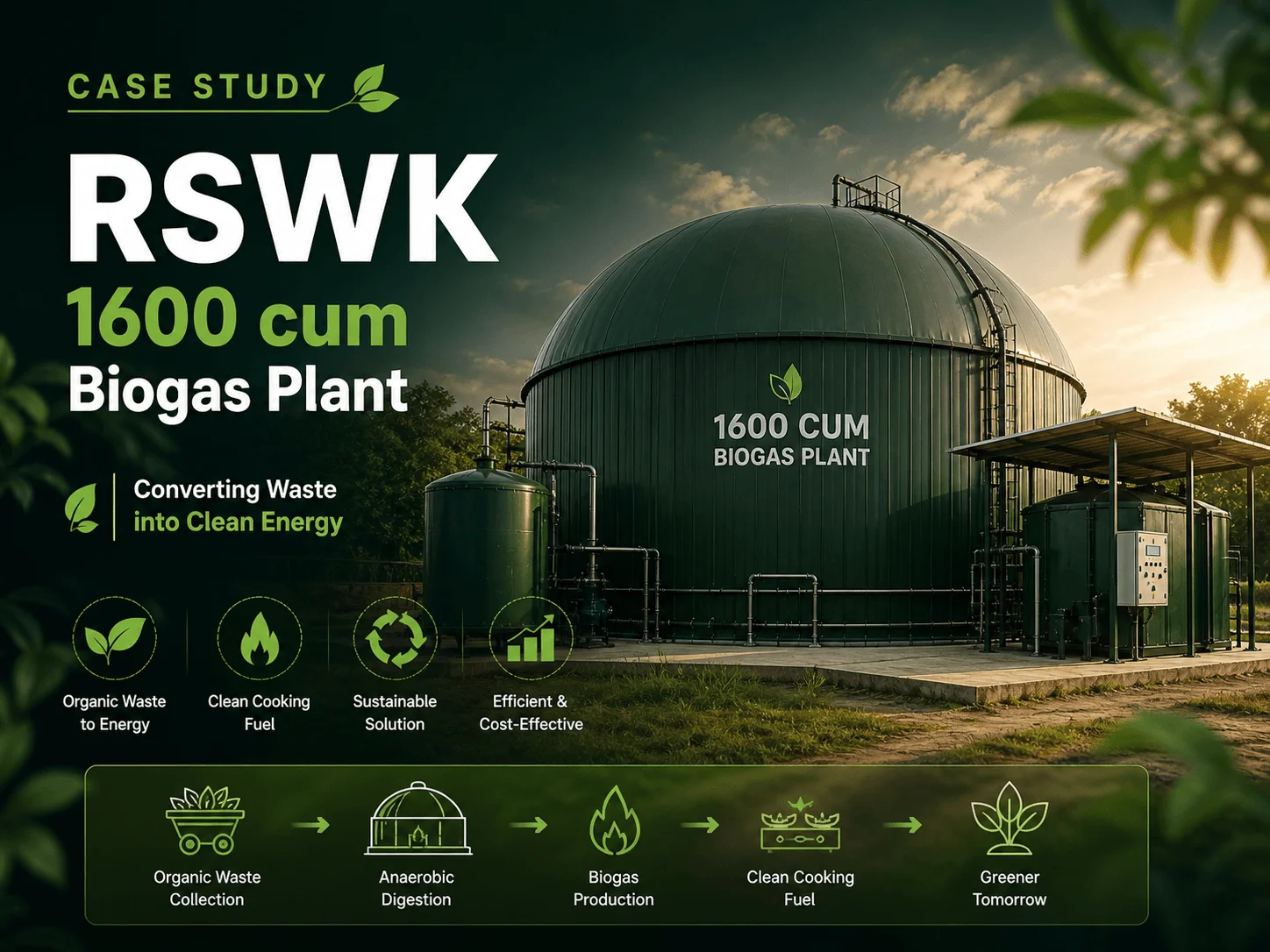 1,600 CUM Biogas Plant