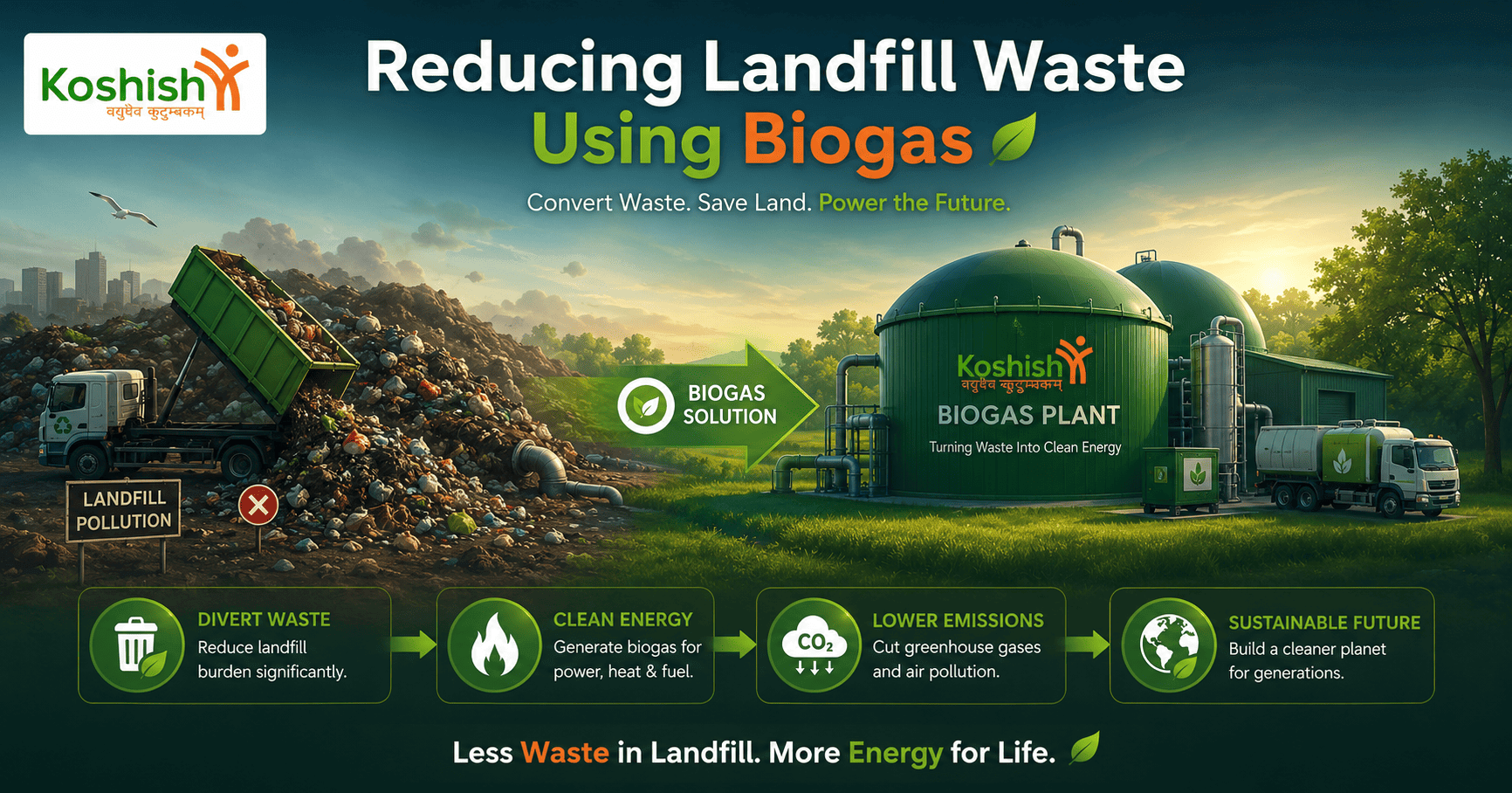 Sustainable Food Waste Management with Biogas