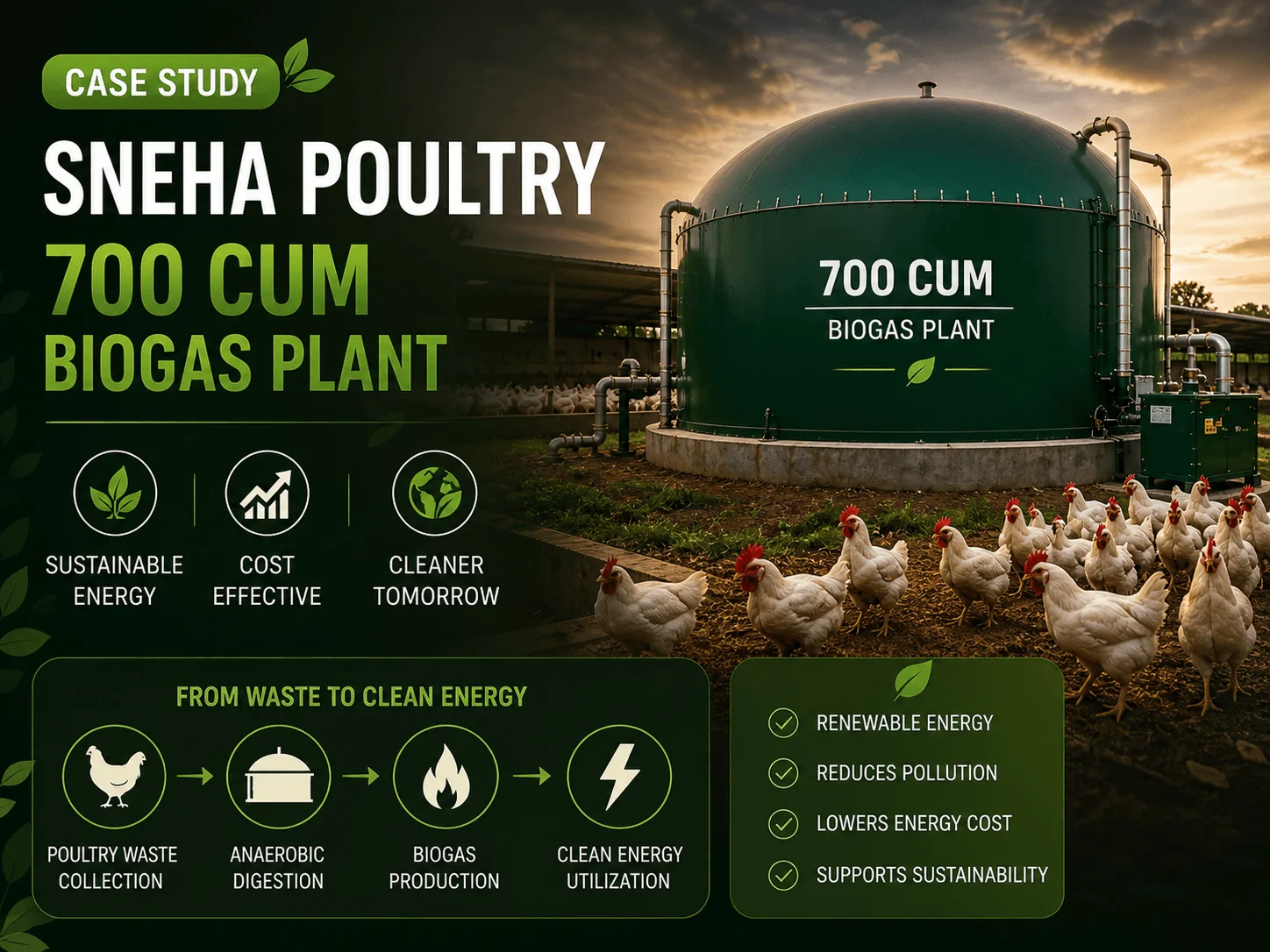 700 CUM Biogas Plant