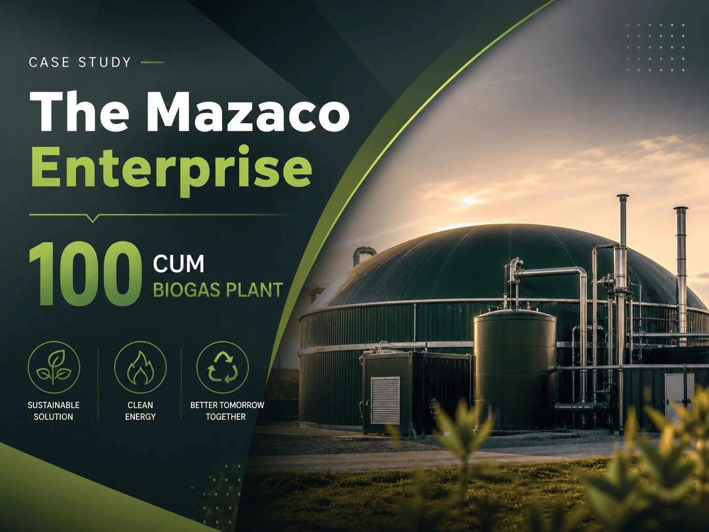 100 CUM Biogas Plant