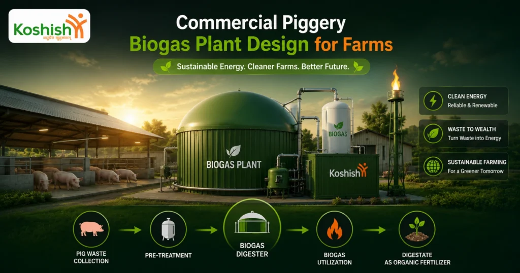 Commercial Piggery Biogas Plant Design for Farms