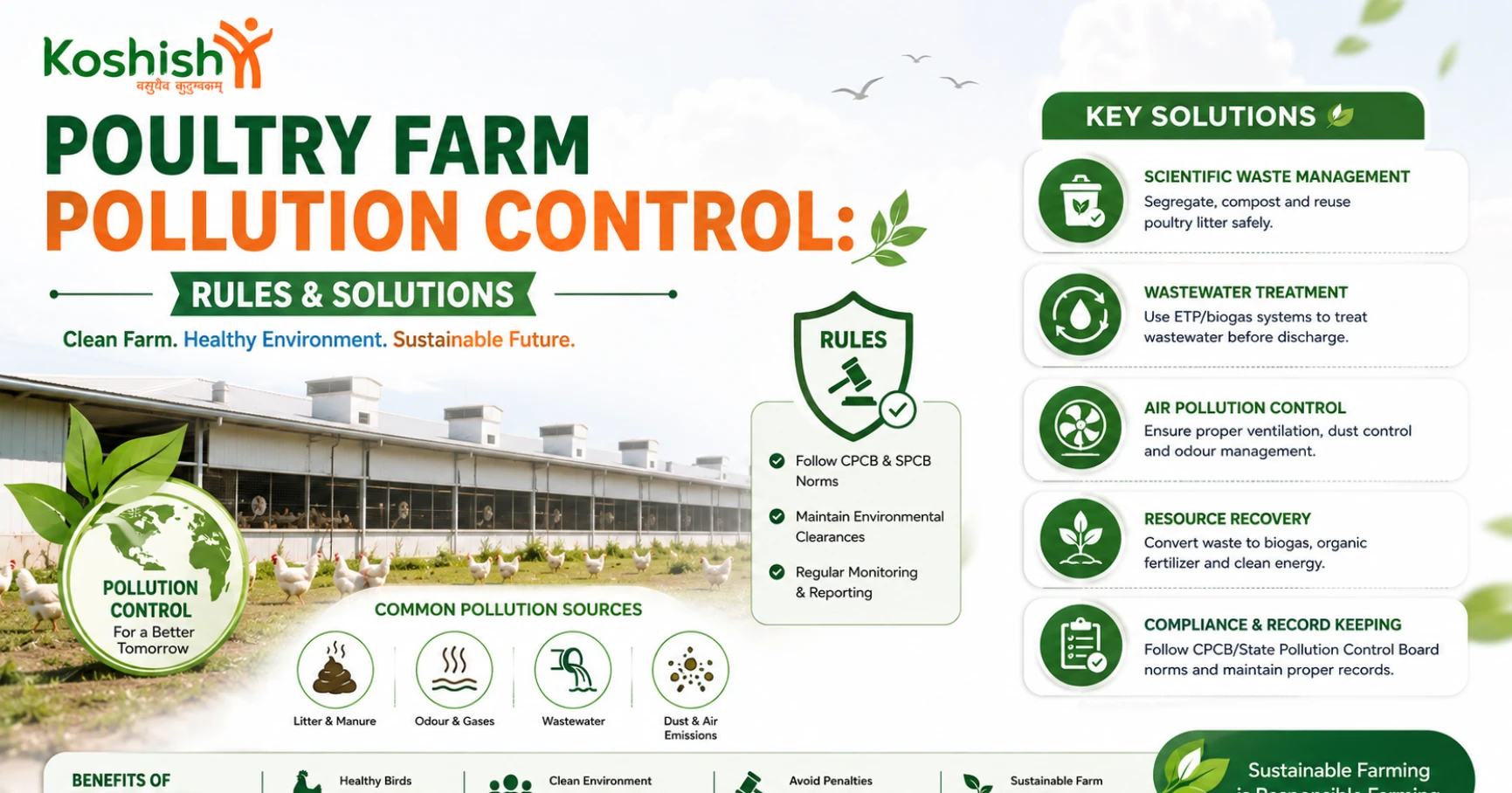 Poultry Farm Pollution Control: Rules & Solutions